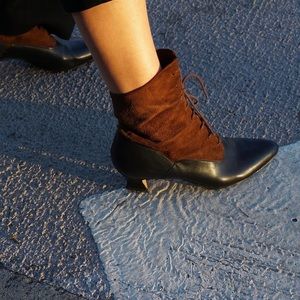 90’s nine wear ankle lengthy boots leather and suede